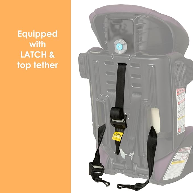 Baby Trend Hybrid SI 3-in-1 Combination Booster Seat, Dash Orchid – Side-Impact Protection, 3-Stage Growth Design, Adjustable Headrest, Cushioned Comfort