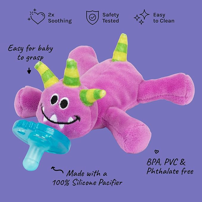 WubbaNub Infant Pacifier - Purple Monster