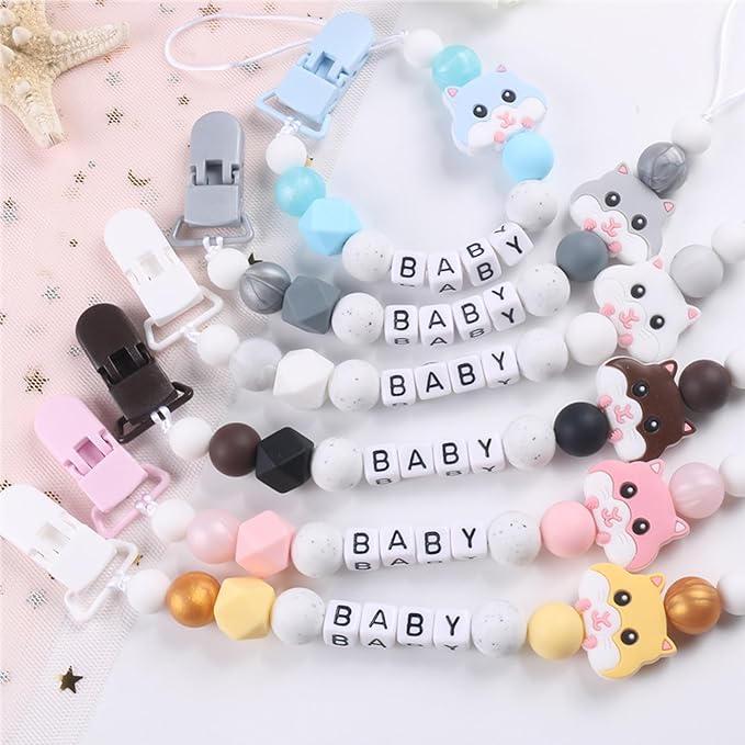 Personalized Pacifier Clip Customized Pacifier Clip with Custom Name Custom Pacifier Clip Holder with Name