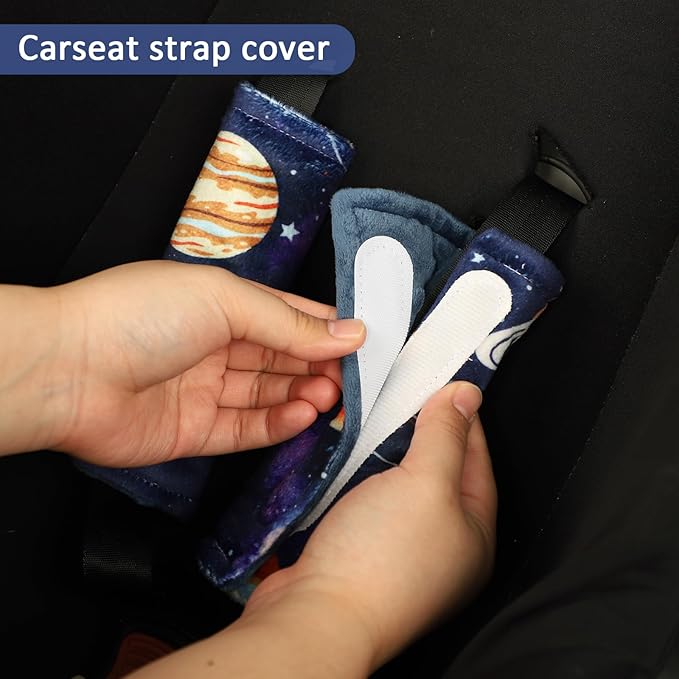 Baby Head Support and Strap Cover for Car Seat, Car Seat Covers for Babies