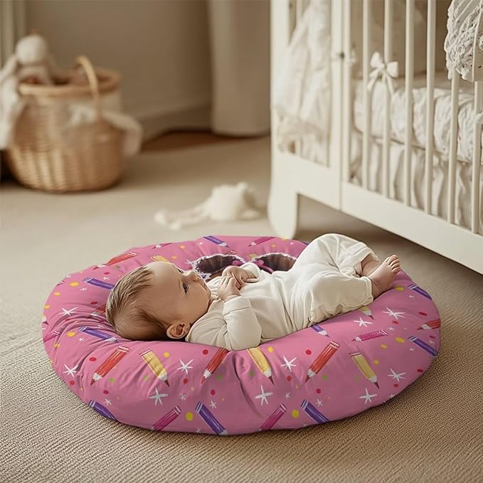 Newborn Lounger Cover, Soft Newborn Lounger Cover Removable Baby Lounger Cover Portable Infant Lounger Slipover Breathable Nest Pillow Cover for Boys Girls Pencil