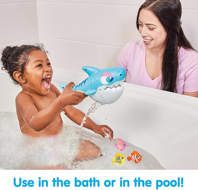 Kidoozie Splish ‘n Splash Chomping Shark, Bathtime Tub Toy for Toddlers Ages 2+