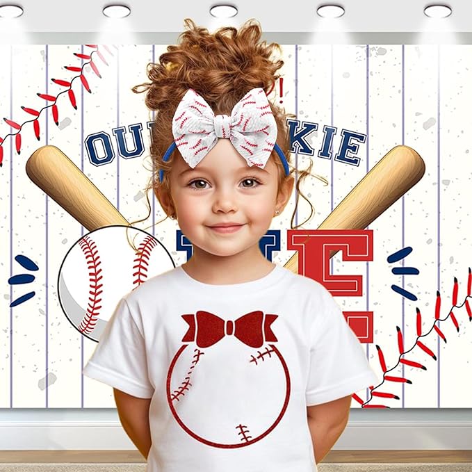 Baseball Baby Bows 0-6 Months Red Hair Bow Sport Baby Headband Soccer Bows for Girls Baseball Hairband Infant Bows Headband Game Hair Accessories