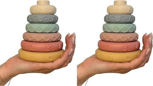 Mr. Pen- Stacking Rings Toy, 6 pcs, Stacking Toys, Stacking Rings, Baby Stacking Toys, Stacking Ring Baby Toy (Pack of 2)
