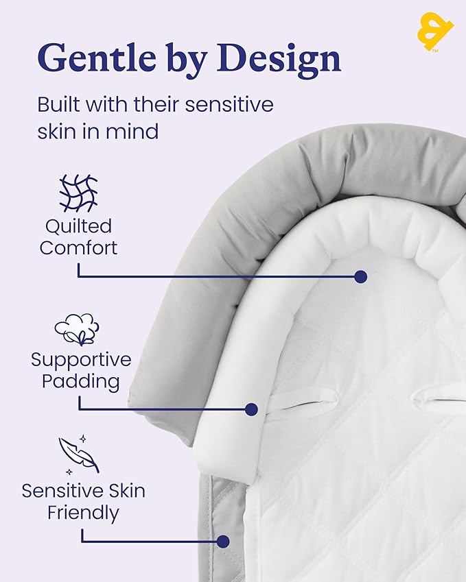 GoldBug Baby & Toddler 2-in-1 Duo Head Support for Car Seats - Grey
