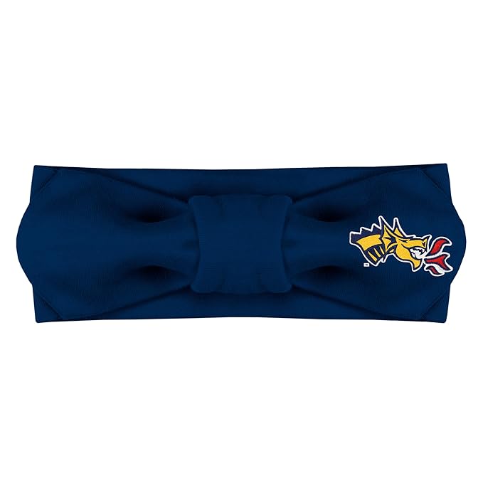 Creative Knitwear Drexel Dragons Infant Girls Navy Solid Hair Knot Headband Embroidered Logo - Size Newborn - 4T