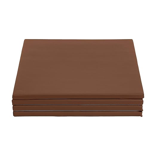 ECR4Kids SoftZone Play Patch Activity Mat Squares, Modular Playmat, Chocolate, 4-Pack