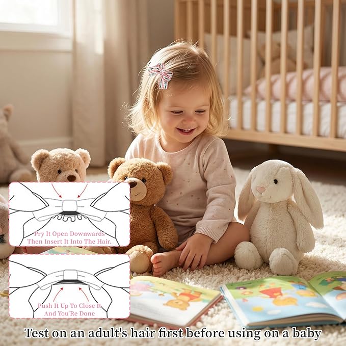 20 Pcs Baby Hair Clips Toddler Hair Accessories Handmade Barrettes For Toddler Girls Mini Cute Clip Non Slip Barrette For Fine Cute Tiny Bows Barrettes For Infants Toddlers, And Little Girls