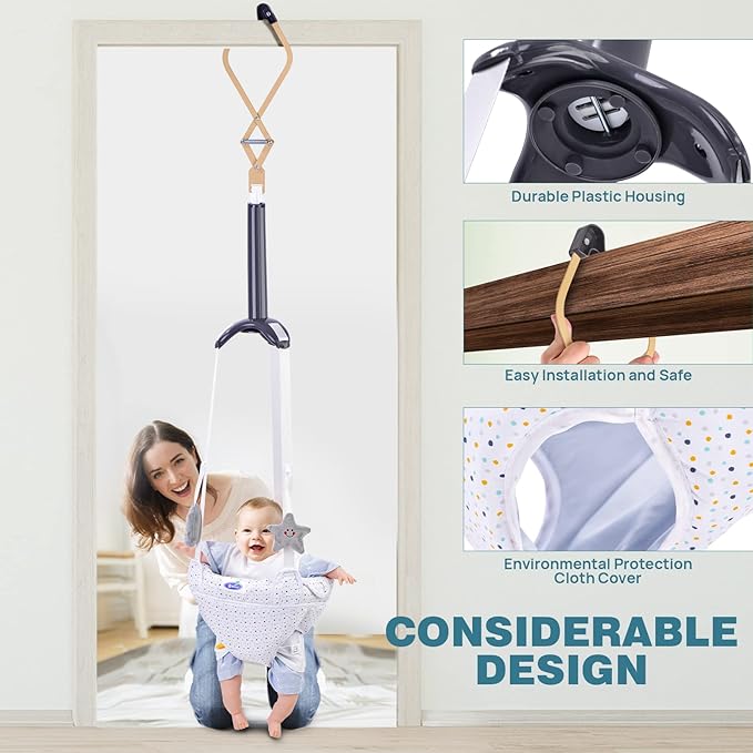 Baby Jumper Doorway, Baby Door Jumper with Adjustable Strap, Baby Jumper for Indoor/Outdoor Play, Easy to Assemble & Store (Ideal Gift for 6-24 Months)