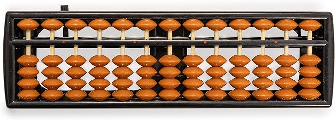 Yellow Mountain Imports Soroban Abacus - 13 Column, 9.7-Inch Professional Japanese Calculator for Mental Math and Montessori Learning