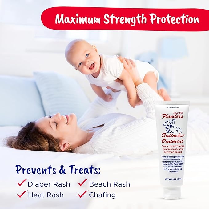 Flanders Skin Relief Bundle – 2 Tubes of Buttocks Ointment and 1 Stick of Healing Balm, Pharmacist Developed, Safe for Sensitive Skin, Made in USA