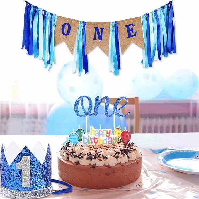 Boy Girl Birthday Crown, Prince Princess Birthday Hat Headband Tiara Crown Cake Photo Prop Party Decorations