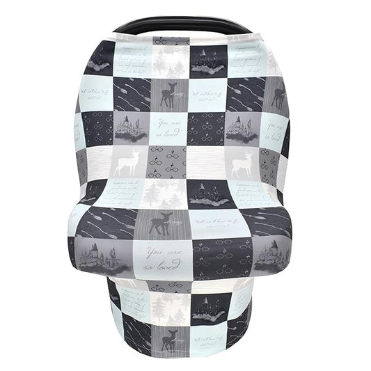 Nursing Cover for Newborn Breastfeeding Multi Use Infant Stroller Canopy Unisex Baby Car Seat Cover for Baby Boy and Girl (Green)