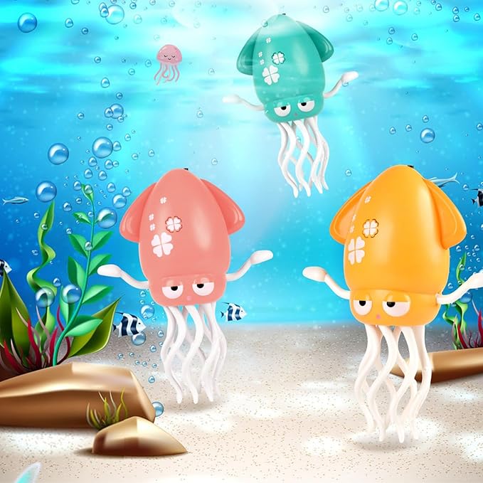 Baby Dancing Octopus Toy for 1 2 3 Year Old Boy Girl, Magical Musical Squid & Infant Tummy Time Toy, USB Rechargeable Crawling Baby Squid Toys for Walking Toddlers Interactive Gift