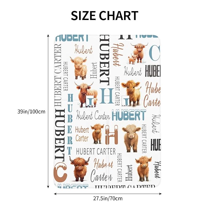 Personalized Highland Cow Carseat Cover for Baby Custom Name Car Seat Canopy for Newborn Baby Boys Girls 2 in 1 Mom Nursing Breastfeeding Covers Minky Baby Carrier Stroller Covers