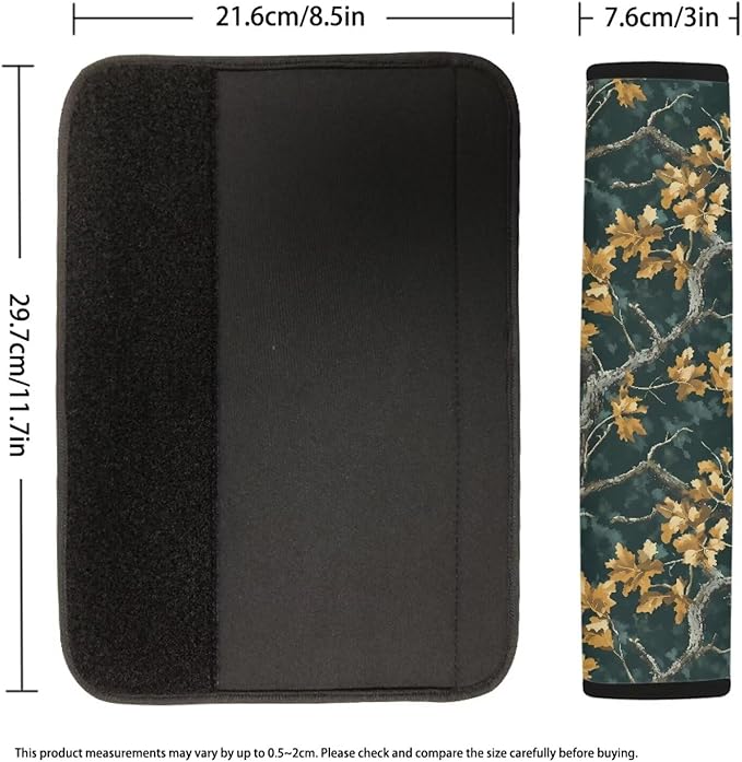 AFPANQZ Branch Print Seat Belt Pad Cushion 2 Pack Soft Auto Vehicle Safety Seatbelt Pads Cushion Automotive Accessories Comfortable Driving Pads Laptop Bag Straps Pad
