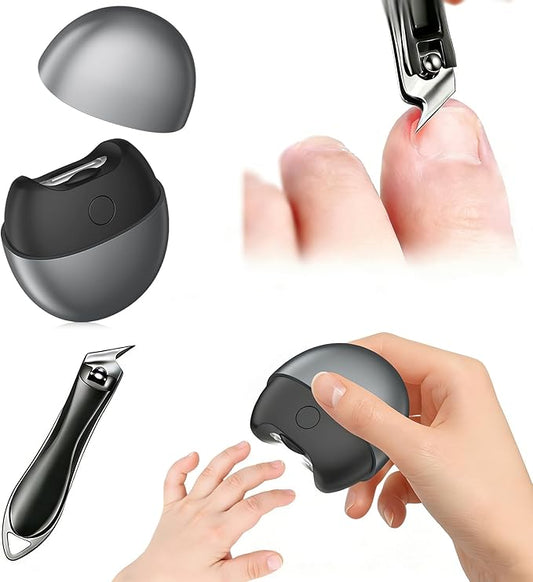 Electric Nail Clipper,2026 Improved Nail Clippers Set, Includes an Automatic 3-in-1 Nail Clippers,a Slanted Nail Clipper(for Ingrown Toenails&Fingernail) Ideal for Babies, Children, Adults and Seniors