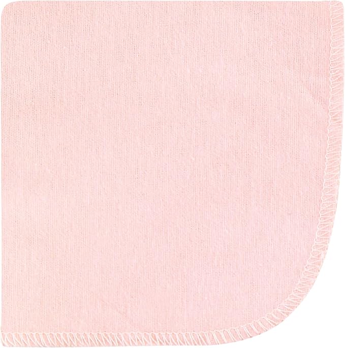 Hudson Baby Unisex Baby Flannel Cotton Washcloths, Pink Blue Pretty Floral 10 Pack, One Size