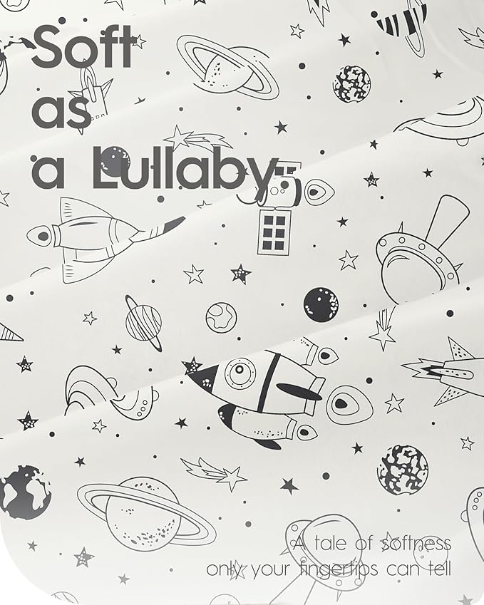 Crib Sheet for Boy Girl, Premium Soft Jersey Knit Fitted Crib Sheets, Safe and Snug, Durable, Stylish Crib Sheet, 28''x52''x9'' Extra Deep Pocket