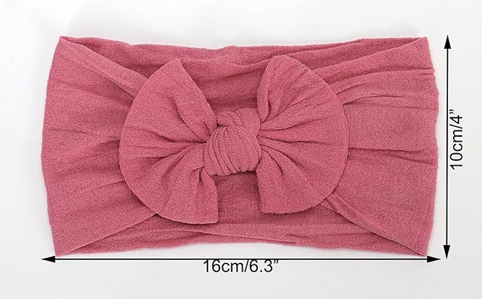 Baby Girl's Toddler Bow Knot Headbands Soft Nylon Headband for Daily Life Birthday Party Photography (Navy Blue)