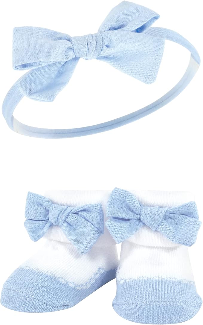 Hudson Baby Girl's Headband and Socks Giftset