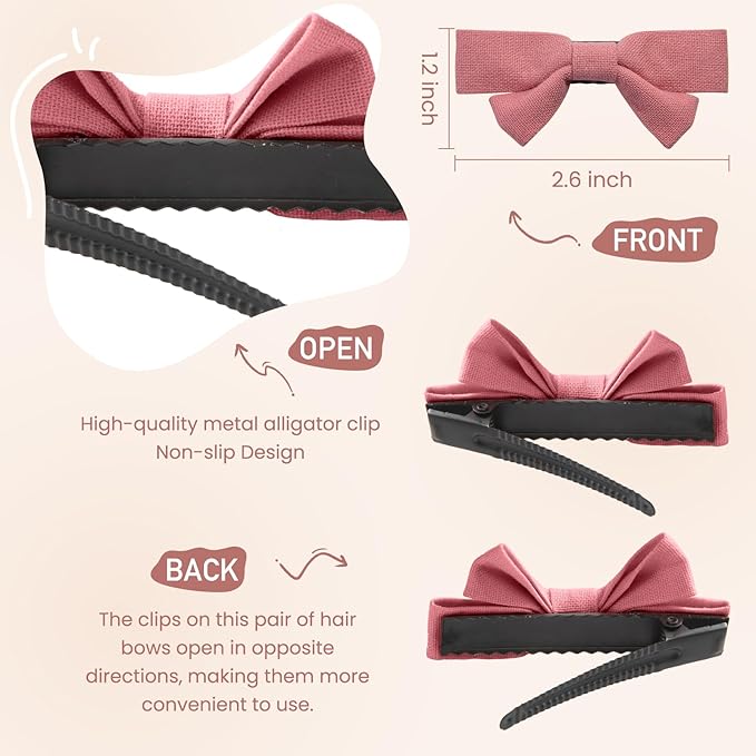 20-Piece Set of Small Hair Bows for Girls – Adorable Baby Hair Clips, Toddler Bow Clips, and Handmade Hair Accessories for Little Girls.
