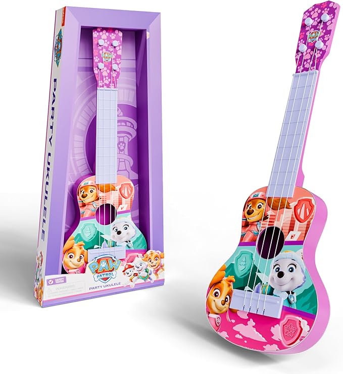 Lollipop Paw Patrol Party Ukulele - Musical Toy Gift for Toddlers4 String Mini Guitar Musical Instrument, Educational Learning Toy, Can Play with Strap or Picks - Great for Beginner