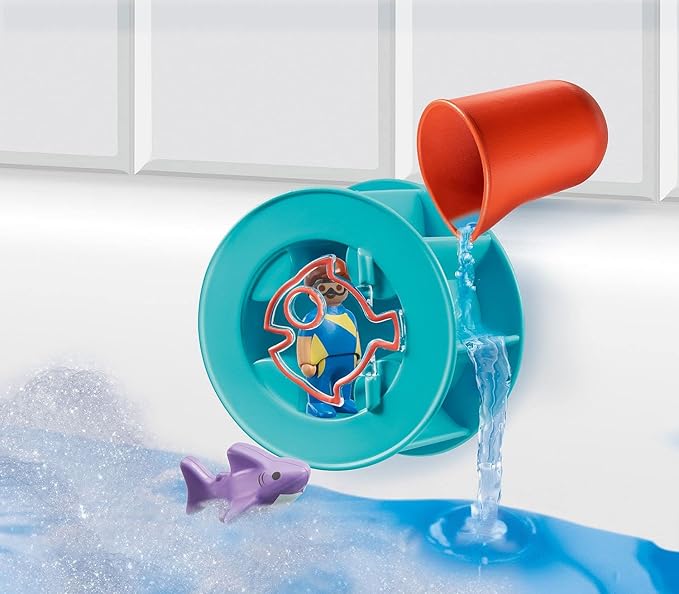 Playmobil 1.2.3 Aqua Water Wheel with Baby Shark