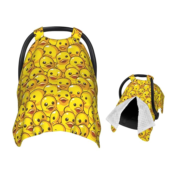 Funny Yellow Cute Duck Baby Car Seat Canopy Nursing Cover for Newborn Car Seat Breastfeeding Covers Blanket Newborn Shower Gift