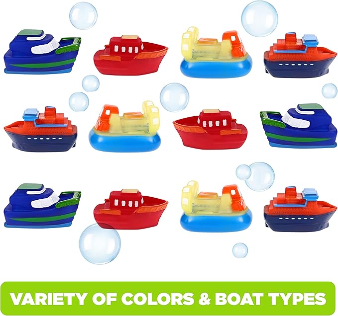 Idea Factory Color Changing Boat Bath Squirter Toys - Party Favors, Educational, Bath Toys