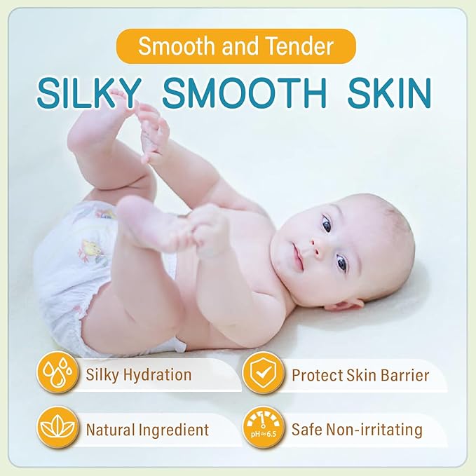 AOAO Baby Eczema Cream - Kids Eczema Therapy & Relief Body Cream, Nourishing Skin Protectant Soothes & Relieves Dry, Hypoallergenic, Fragrance & Steroid-Free (100ml, Fl Oz, 3.38) (White+)