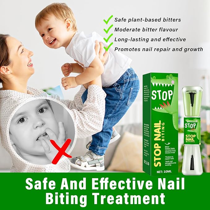 Nail Biting Treatment for Kids, Natural Nail Biting Prevention for Kids, Toddlers, Children, Help Break Nail-Chewing & Thumb-Sucking Habits