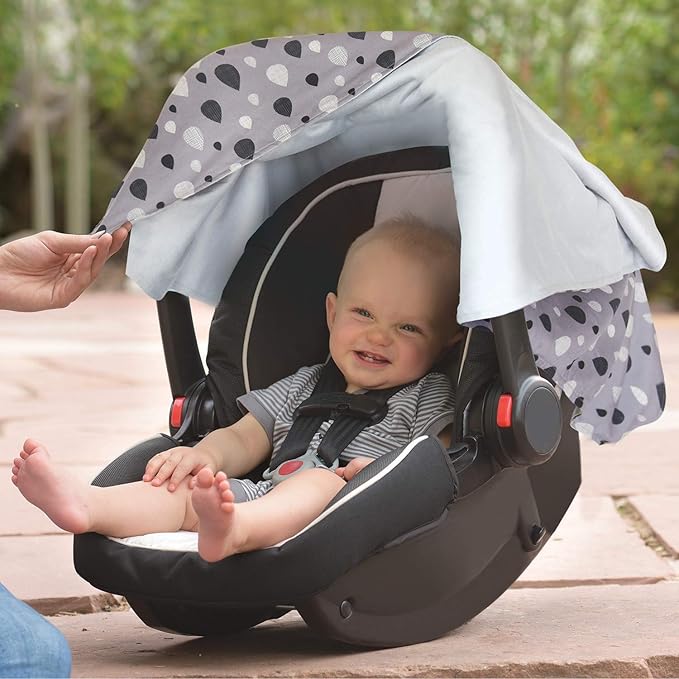 Travel Bug Full Coverage Car Seat Cover - Baby Canopy Cover - UPF 50+