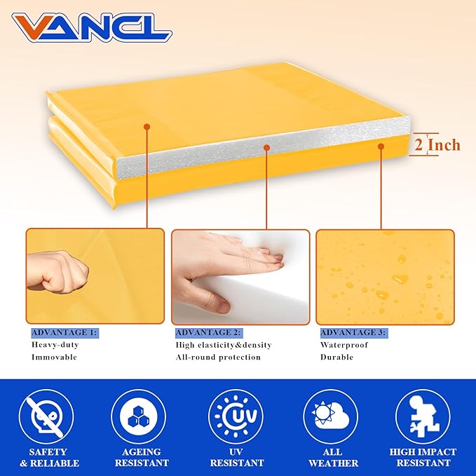 Gym Wall Padding for Gym Wall Pad for Kids Wall Padding 2" Thick Gym Padding for Wall Mat 4" Thick Wall Protection Pads, Durable Waterproof Wall Pad for Safety[Colorful]