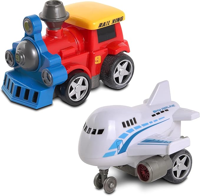 NKOK Junior Racers 2PK Friction Powered Train & Plane