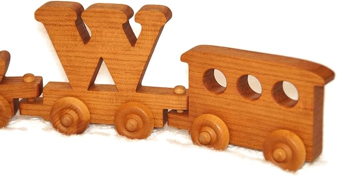 Personalized Wooden Letter Train Toy – Custom Name Train for Kids, Handmade Keepsake Gift for Birthdays, Easter Baskets, and Playrooms