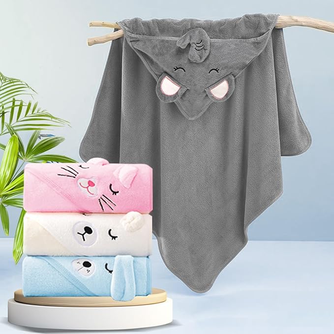 Soft Toddler Bath Towels, Hooded Baby Towel with Hood, Baby Towels with Hood for Newborn Toddler, Ultra-Absorbent Hooded Baby Towels