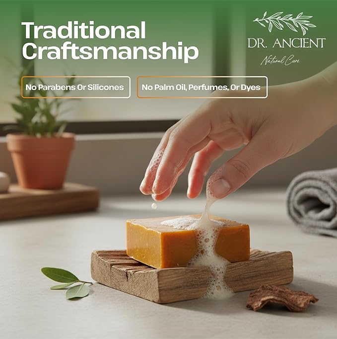 Dr.Ancient Wild Pistacia Bittim Soap Bar Organic Natural Vegan Traditional Handmade Antique - No Chemicals, Pure Natural Soaps!