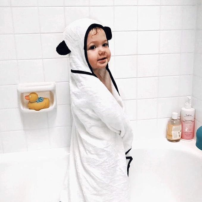 BedVoyage Baby Hooded Towel, 2pc with Baby Washcloth, Viscose Derived from Bamboo & Cotton, Toddler Bath Towels, Gentle, Plush & Absorbent for Babies & Toddlers