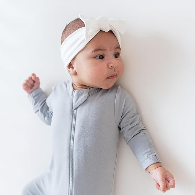 KYTE BABY Rayon Made From Bamboo Bow, (3-6 Months, Cloud)