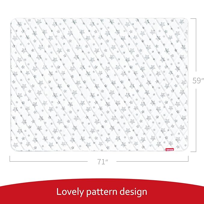 Moonsea Premium Foam Baby Play Mat, 71''x59'' Playpen Mat, One-Piece Crawling Mat for Babies, Infant and Toddler, Baby Floor Play Mat