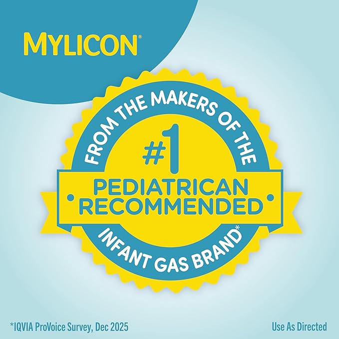 MYLICON Children's Tummy Relief for Kids, 24 Cherry Flavored Chewable Tablets