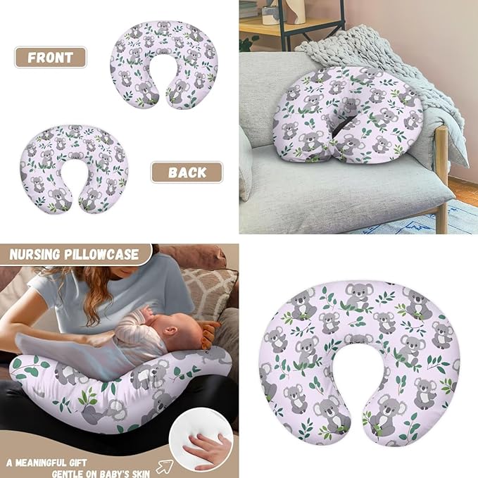 Koala Carseat Canopy for Babies Fits Most Strollers & Baby Car Seats Soft Stretchy Safely Breastfeeding Pillow Cover Baby Essentials Eucalyptus Leaves