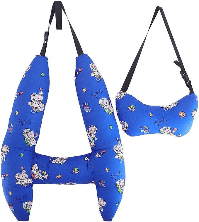 Generic Kids Car Seat Head Support H Shape Kids Neck Pillow - Kid Car Sleeping Head Support, 28x22in Car Travel Pillow with Headrest for Kids and Adults for Head, Neck, Arm Supports