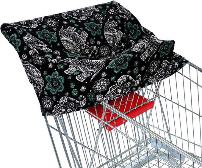 XNN Nursing Cover for Baby Breastfeeding - Car Seat Canopy,Shopping Cart, High Chair, Stroller - All-in-1 Soft Breathable Stretchy 95% Cotton Infinity Nursing Cover Up for Girls, Boys (Elephant)