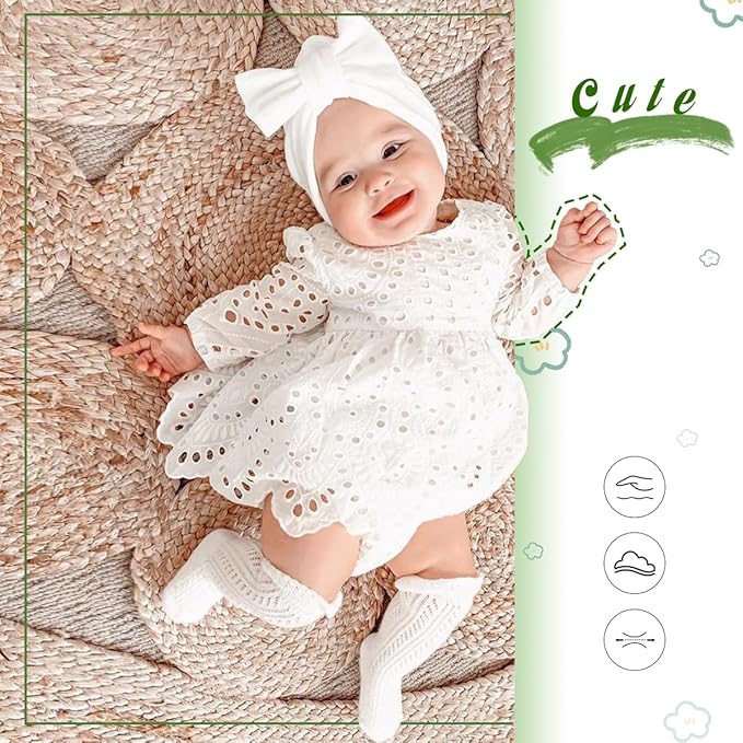 Ulico Personalized Girl Headband,Custom Baby Girls Headband with Embroidered Name, Newborn Headbands with Bow Baby Shower Gift（2 Pack ）