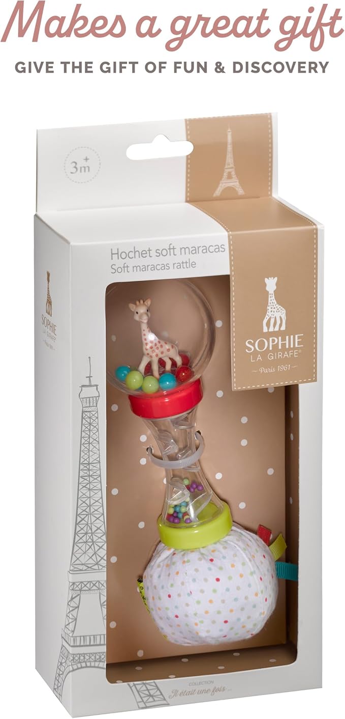 Sophie la girafe Soft Maracas Rattle | Fun & Easy to Grasp | Colorful and Entertaining