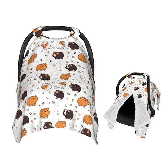 Many Guinea Pigs Baby Car Seat Canopy and Nursing Cover for Breastfeeding Multi-Use Cover Lightweight Infant Stretchy Carrier Carseat Winter Cover for Newborn Girls Boys