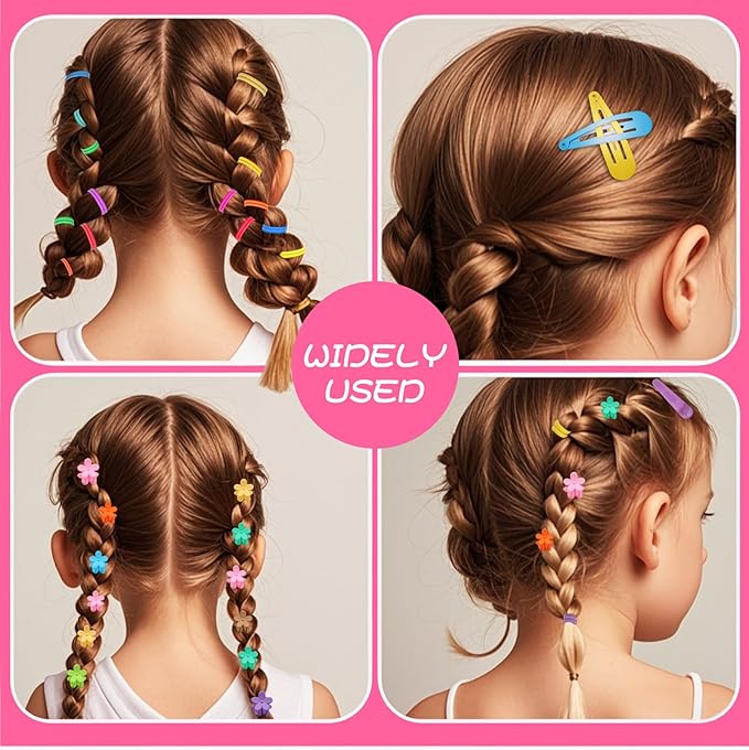 Hair Accessories for Toddlers, 220pcs, Colorful Mini Flower Claw Clips for Toddlers Cute Tiny Snap Hair Clips Metal No Slip Snap Hair Barrettes for Baby Fine Hair