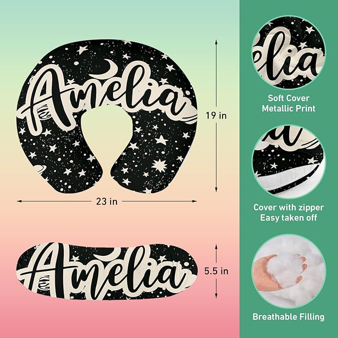 Custom Name Car Seat Canopy - Baby Car Seat Covers, Infant Stroller Cover, Black Pattern Carseat Canopy Christmas Birthday Gifts for Girls and Boys